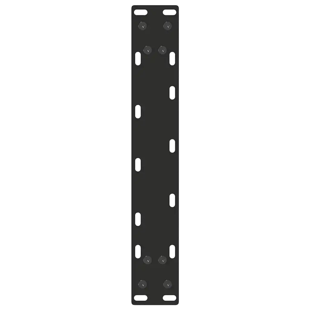 Gambe per Tavolo Consolle a Forma di U 2 pz Nere 28x(72-73) cm Acciaio 4013168