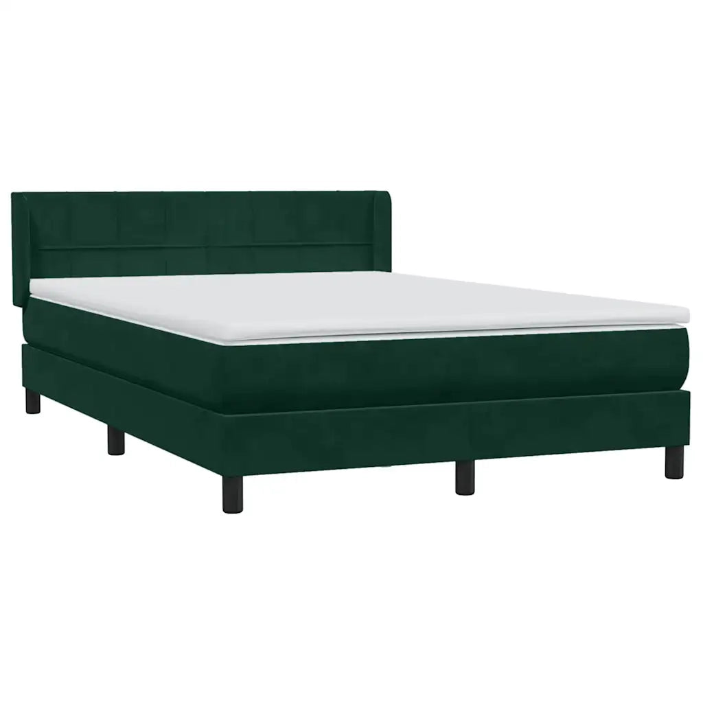 Giroletto a Molle con Materasso Verde Scuro 160x220 cm Velluto 3318162