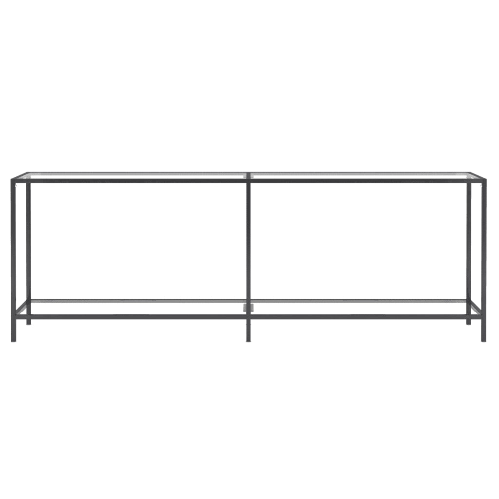 Tavolo Consolle Trasparente 220x35x75,5 cm in Vetro Temperato cod mxl 58276