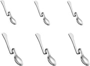 Set di Cucchiai in Acciaio Inossidabile da 6 - Cucchiaio Curvo - Cucchiaio per Spolvero - Per Caffè/Jam - Progetto Sostenibile