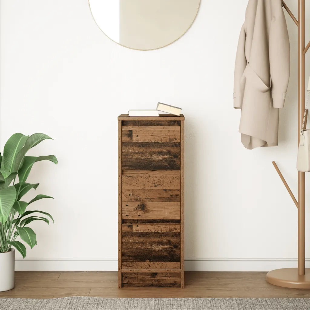 Credenza Legno Antico 29,5x34x76 cm in Legno Multistrato