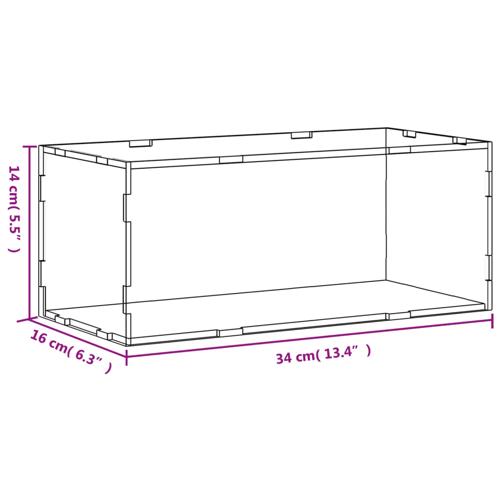Scatola espositiva trasparente 34x16x14 cm in acrilico CFW5054223