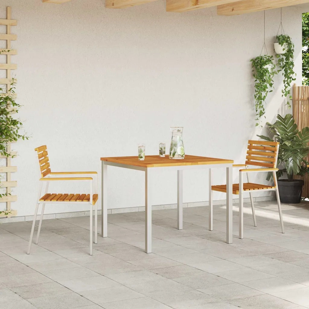 Sedia da Giardino 2 pz | Sedie da Esterno Olio Naturale Legno di Acacia Massello