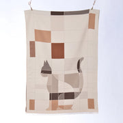 Sciarpa trendy e sofisticata con stampa di gattini, in stile europeo e americano, in cashmere, dal design pregiato, con stampa geometrica.