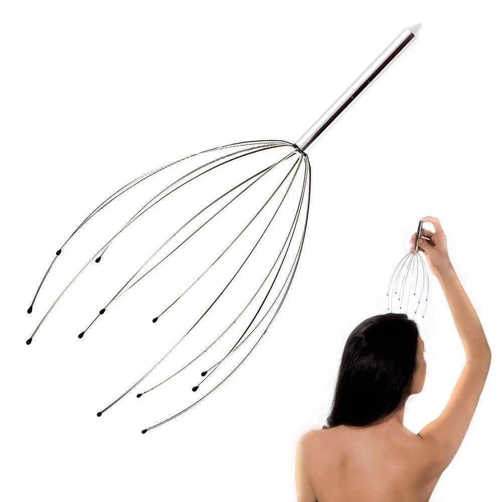 Trade Shop - Massaggiatore Antistress Orgasmatron Massaggio Per Testa 12 Bracci In Metallo -