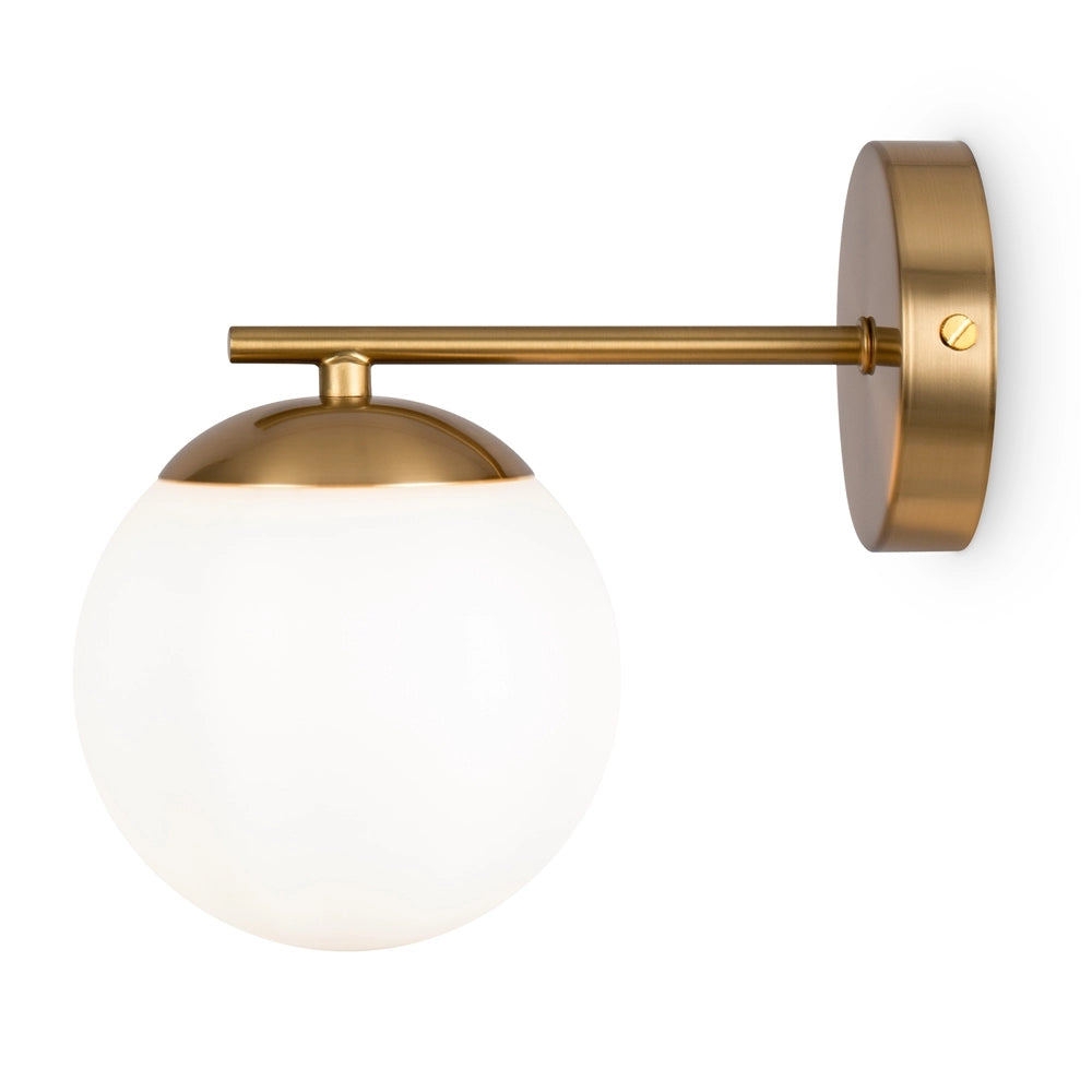 Applique Maytoni Marble MOD187WL-01BS ottone sfera bianca