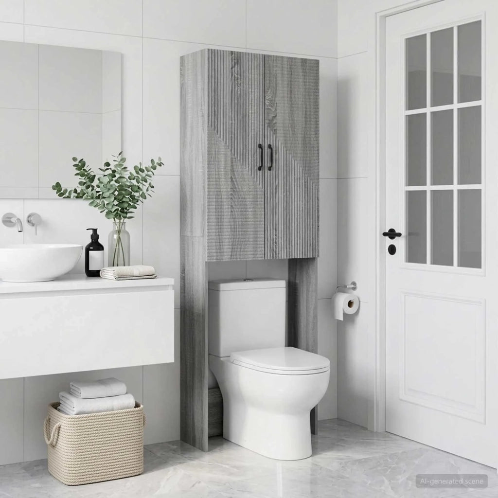 Mobile Bagno HAARLEM Sonoma grigio 66 x 25,5 x 190 cm 896921