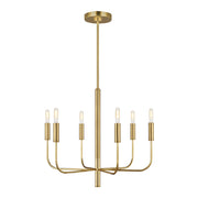Lampadario sospeso Brianna Feiss ottone ossidato 6 luci