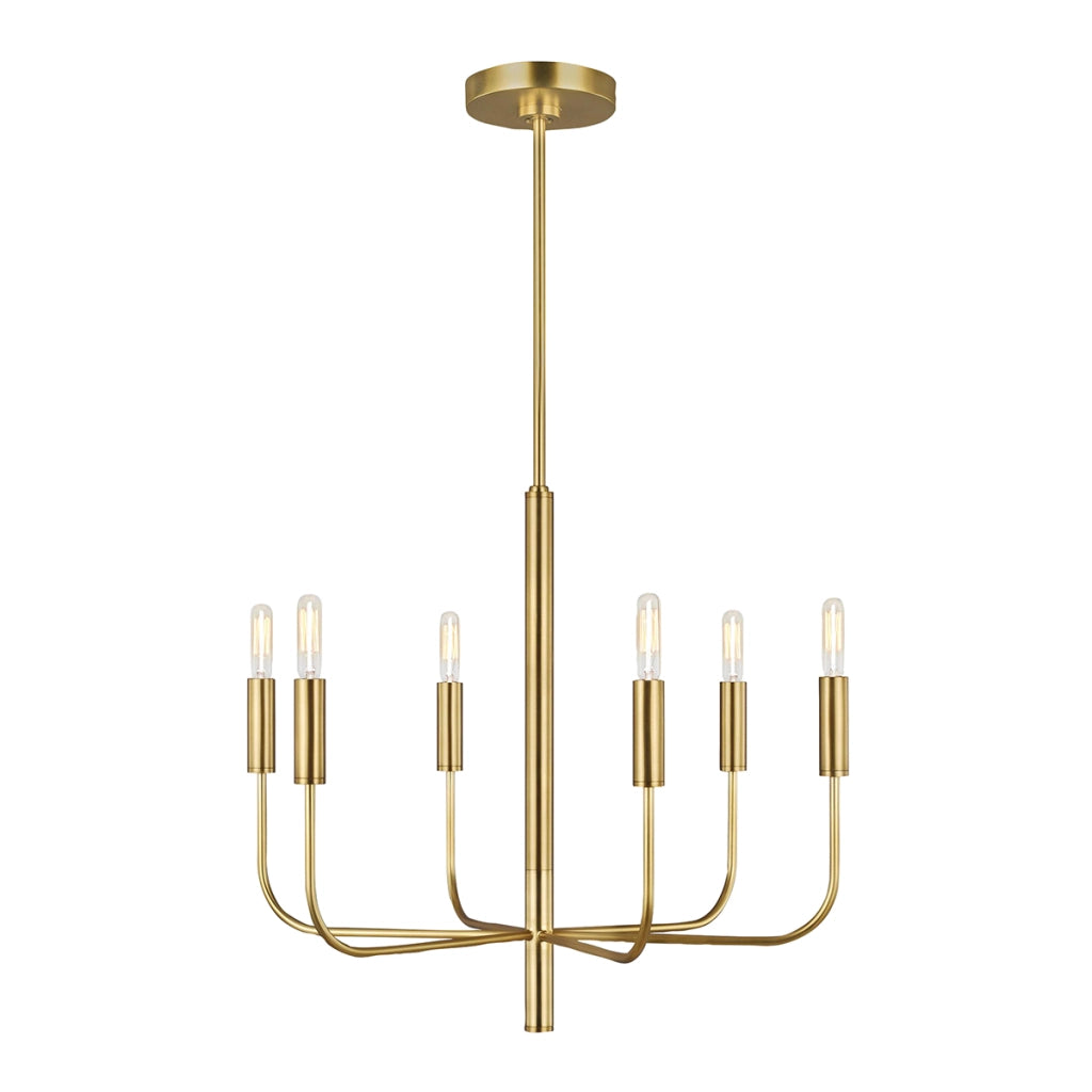 Lampadario sospeso Brianna Feiss ottone ossidato 6 luci
