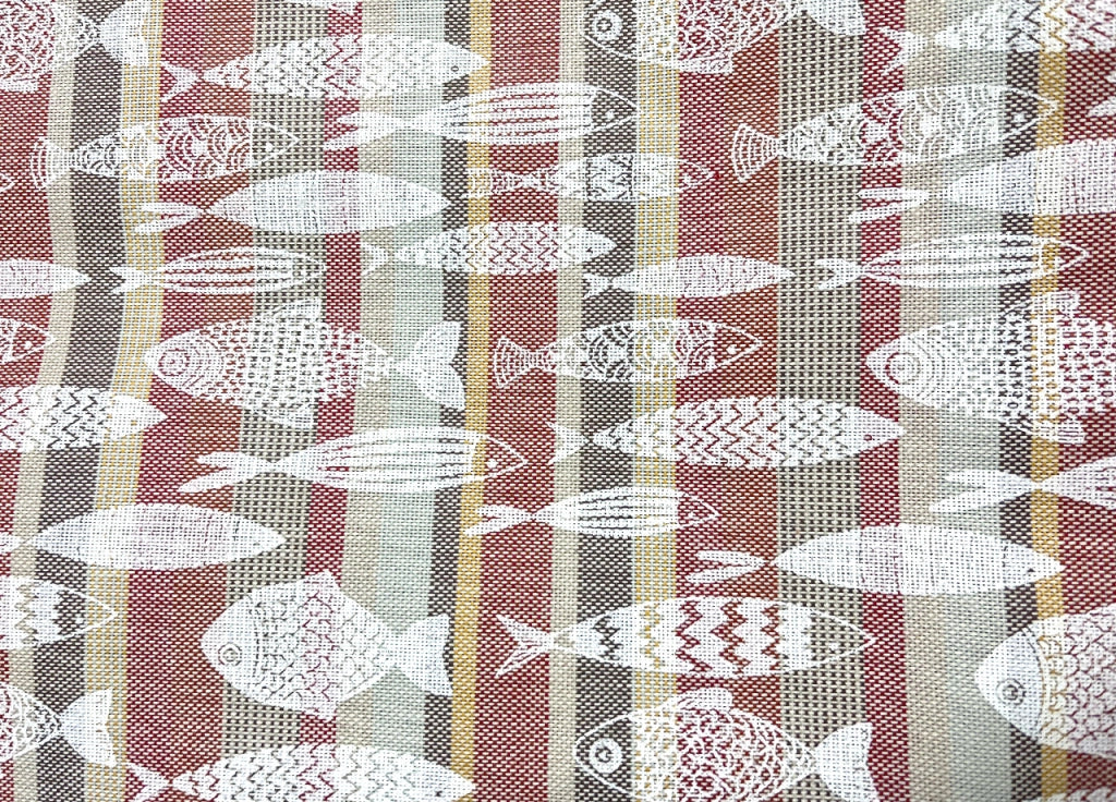 Telo Arredo Granfoulard Copritutto 100% Cotone Copriletto Multiuso Pescetti OB - 2 Piazze - Beige