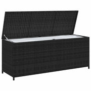 Baule da Giardino Nero 150x50x60 cm in Polyrattan CFW2463989