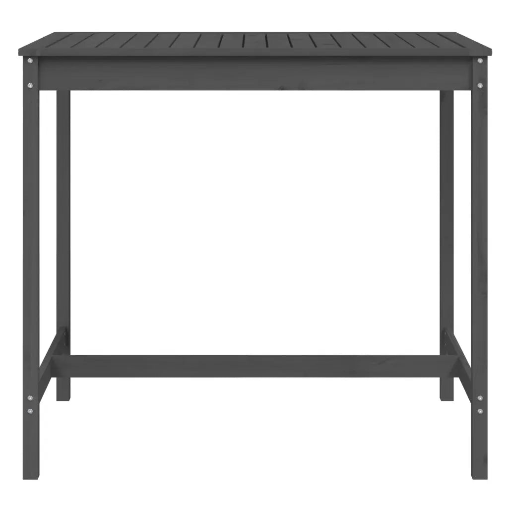 Tavolo da Giardino Grigio 121x82,5x110cm Legno Massello di Pino 824090