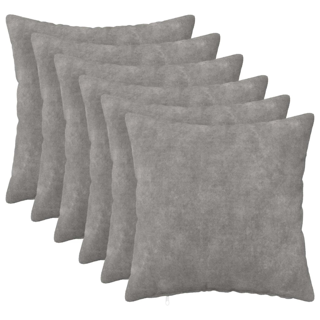 Cuscino HEERLEN 6 pz Grigio Chiaro Fleece in microfibra 924686