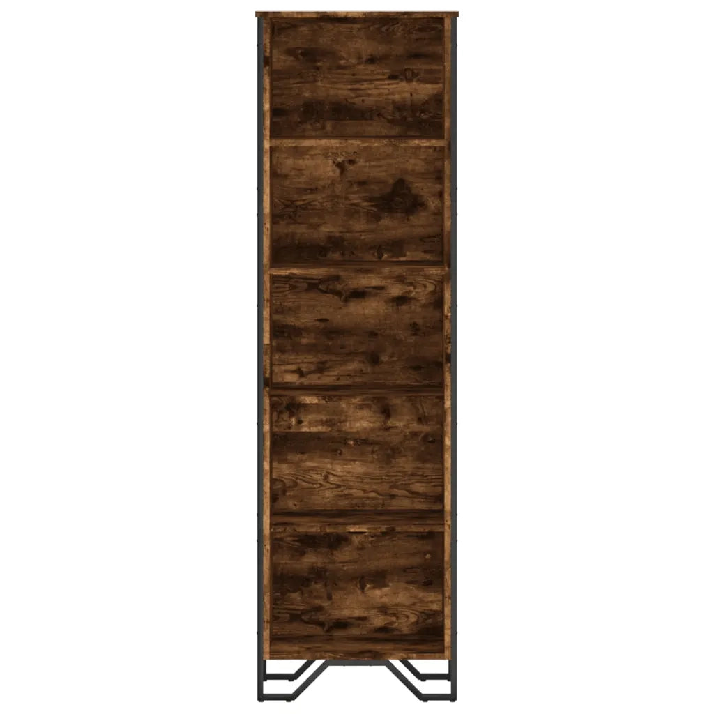 Libreria Rovere Fumo 50x31x169 cm in Legno Multistrato 848616