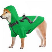 Reggiserviette per cani impermeabile - poncho per cani - giacca impermeabile per cani leggera - abbigliamento impermeabile per animali domestici flessibile - riflettente - con cappuccio