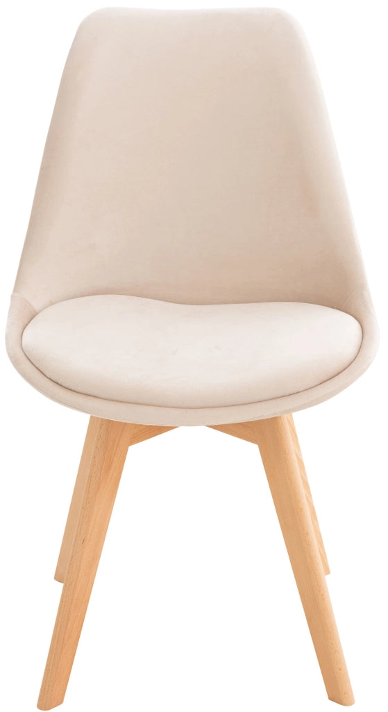 Sedia Pranzo Linares Beige,Velluto