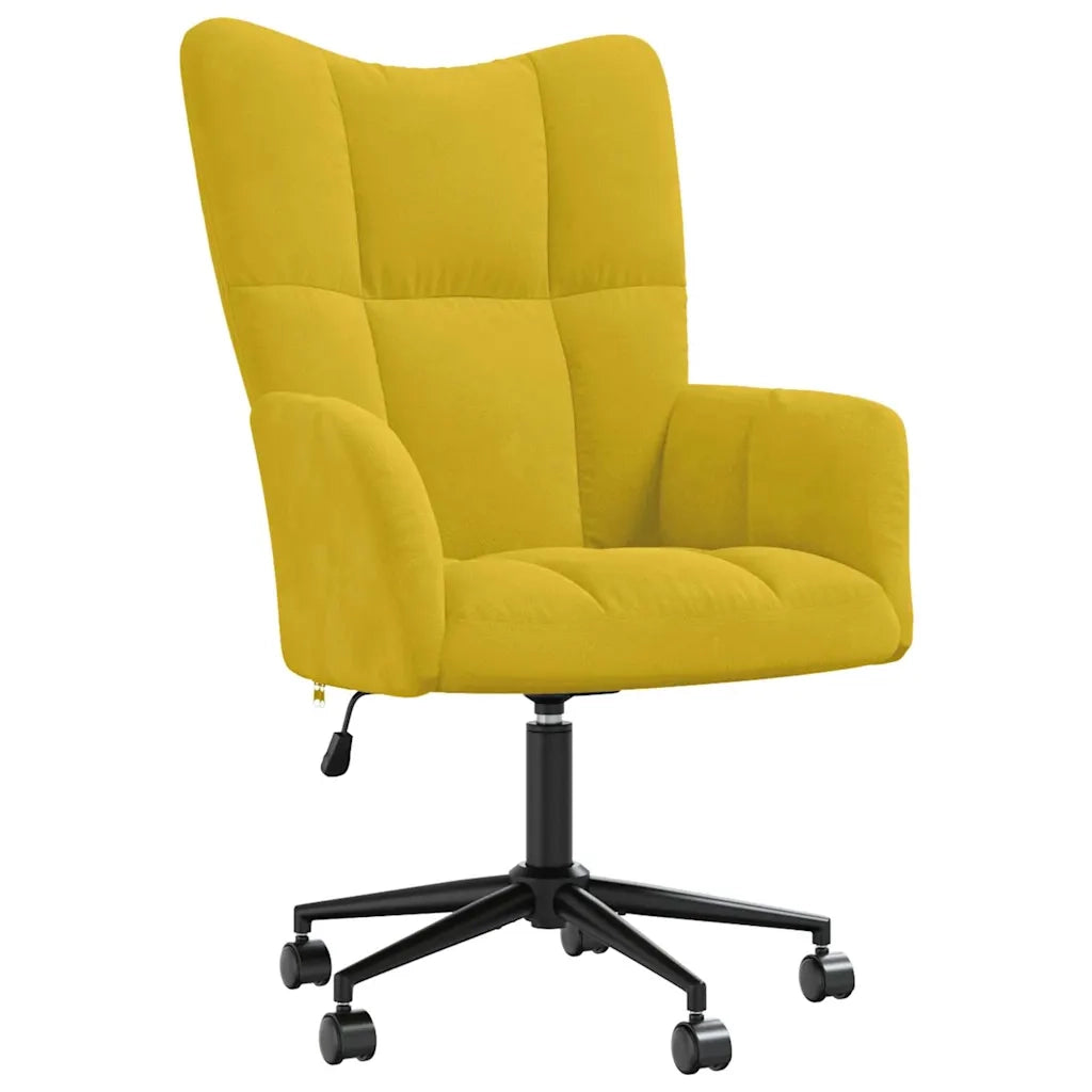 Divano Sedia-Poltrona Relax Giallo Senape in Velluto 460424