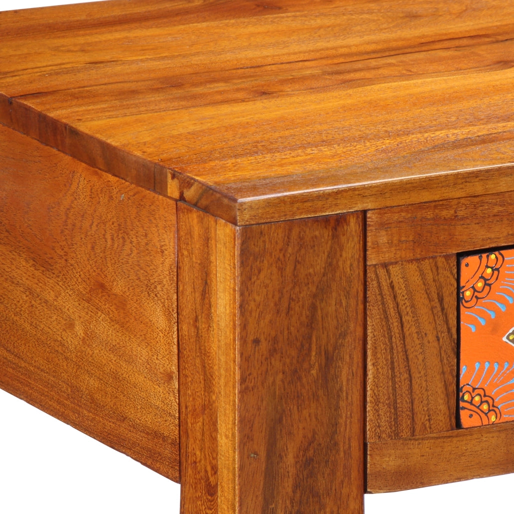 Scrivania 100x50x75 cm in legno massello di acacia