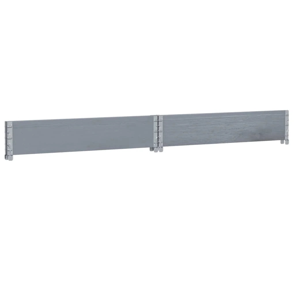 Vassoio per fioriera aiuola rialzata piante fiori terrazza giardino 100 x 100 cm legno massello di pino grigio 02_0037241