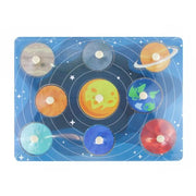 Trade Shop - Puzzle A Incastro Tema Pianeti Gioco Educativo In Legno Per Bambini Con Pomelli 07541 -
