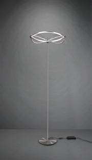 CHARIVARI PIANTANA LED 31W · 1x 4100lm, 3000K ACCIAIO SATINATO ELLISSI DIMMERABILE H. 175CM