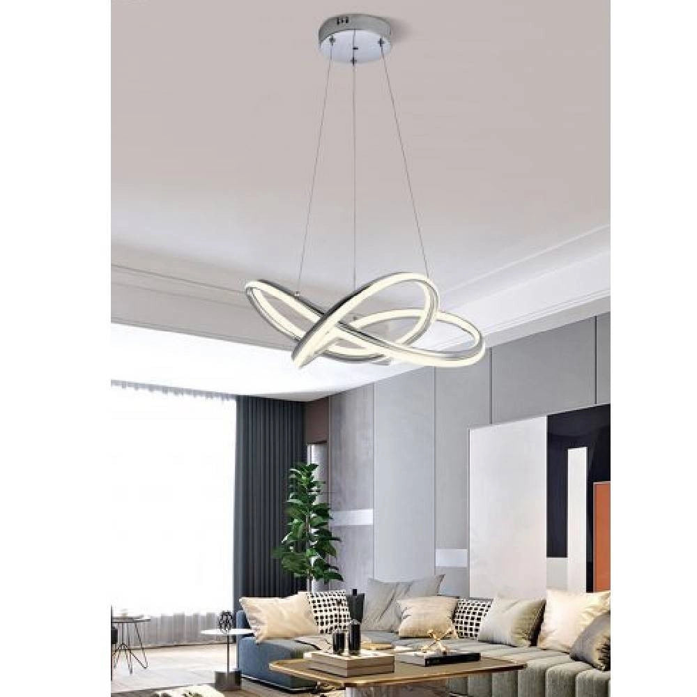 Trade Shop - Lampadario Led Moderno Intrecciato Sospensione 60 W Luce 4000k 6500k 3000k A50 -