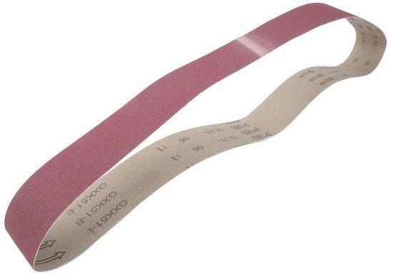 Set di strisce di abrasione 1220 x 50 mm - Ossidiana di alluminio - Set da 10 - Carta abrasiva 120# - Lavorazione del legno - Resistente all'usura e ad alta abrasività