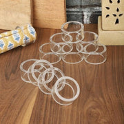 Set di tovaglioli in vetro artigianale - Decorazione da tavola lussuosa - 12 pezzi - Translucido