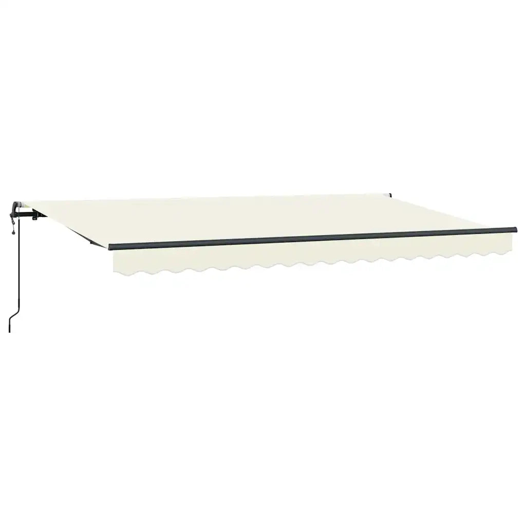 vidaXL Tenda Retrattile Crema 400 x 200 cm Poliestere e Alluminio