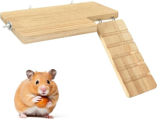 Piattaforma di Scale per Giocattoli Naturali per Piccoli Animali Accessori per Cavia Chinchiilli Gerbili Piattaforma di Salita