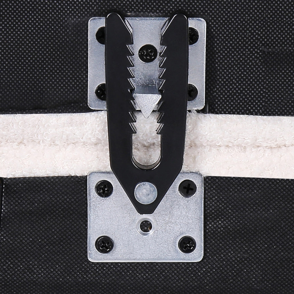 Divano a U a 6 posti con rivestimento in tessuto bouclè bianco e schienale reclinabile a 3 posizioni click clack