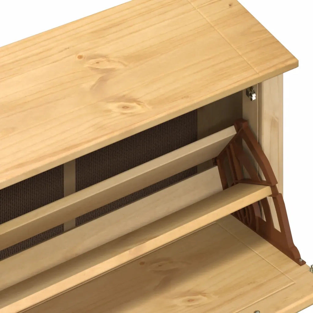 Scarpiera Corona 99x32x163,5 cm in Legno Massello di Pino 4002787
