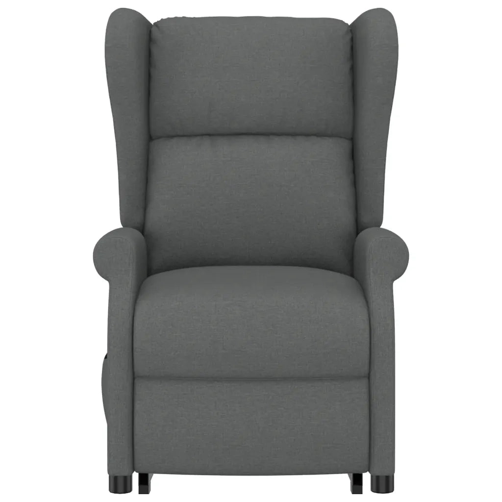 Poltrona Alzapersona Massaggiante in Tessuto Grigio Scuro 289741