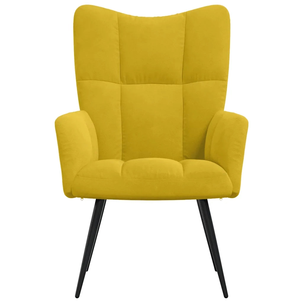 Poltrona Relax Giallo Senape in Velluto 328080
