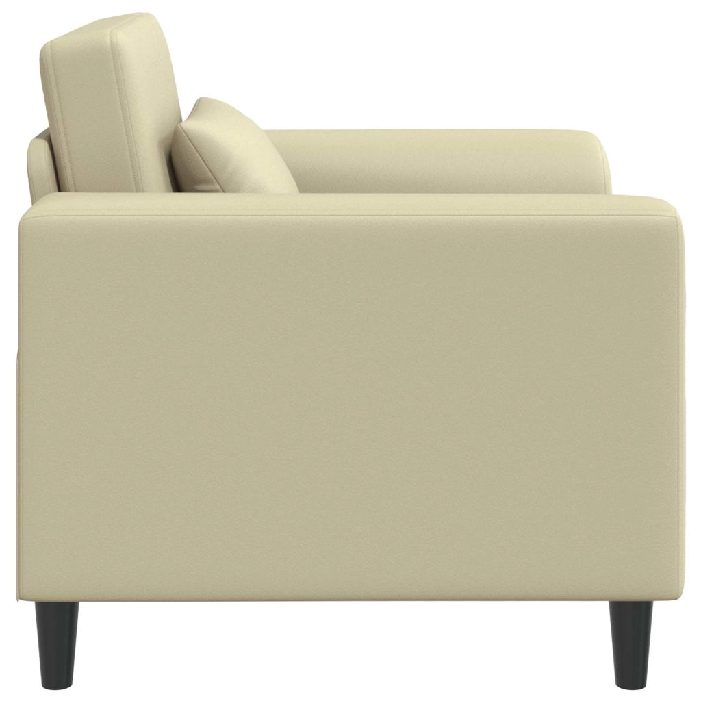 Poltrona-Poltroncina-Divano Sedia Crema Similpelle