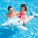 DELFINO GONFIABILE CAVALCABILE  +3 ANNI  cm.175x66  peso kg.0,80 (58535)    INTEX