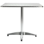 Tavolo da Giardino Argento 80x80x70 cm in Alluminio 48716