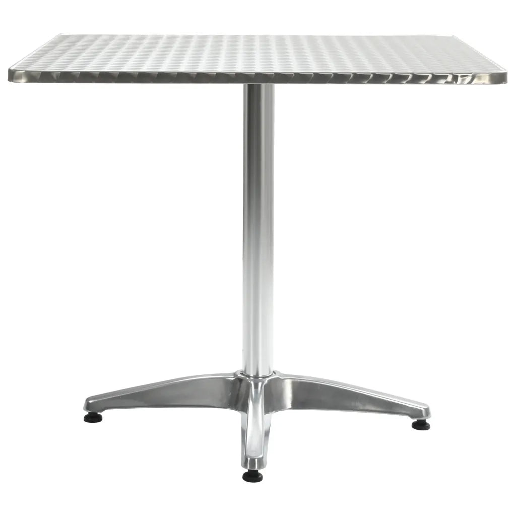 Tavolo da Giardino Argento 80x80x70 cm in Alluminio 48716