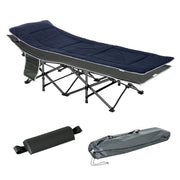 LETTINO PIEGHEVOLE DA CAMPEGGIO PER ADULTI CON CUSCINO188 X 64.5 X 53 CM BLU