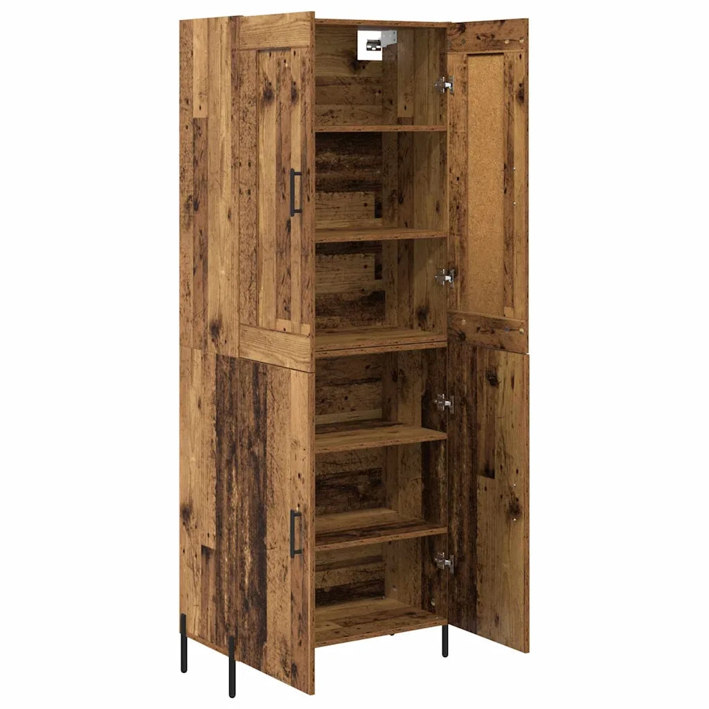 Credenza 2 pcs Legno vecchio Legno multistrato