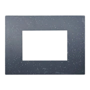Placca Plastica Serie Venus 3P Colore Nero Brillante Compatibile Con Vimar Arke