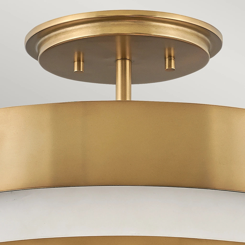 Lampada A Soffitto Contemporanea Echelon Acciaio Ottone Antico 3 Luci E14