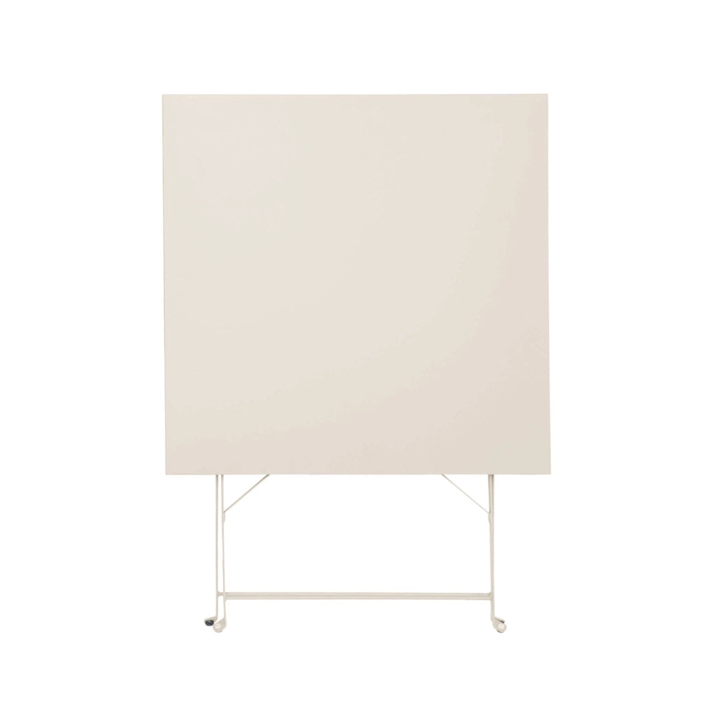 Set tavolo da giardino pieghevole in acciaio con 2 sedie, 70cm, beige