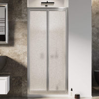 Porta Doccia 90 cm 2 Ante Battenti in Cristallo Opaco 4mm H185 Fosterberg Skagen