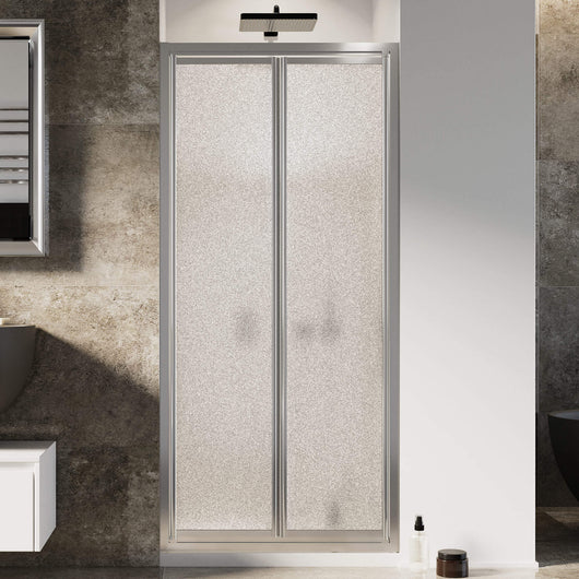 Porta Doccia 100 cm 2 Ante Battenti in Cristallo Opaco 4mm H185 Fosterberg Skagen
