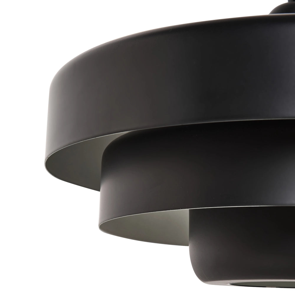 Lampadario a più livelli in metallo stile metà secolo scandinavo Nero stile scandinavo vintage
