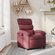Divano Sedia-Poltrona Reclinabile in Tessuto Rosso Vino 732943