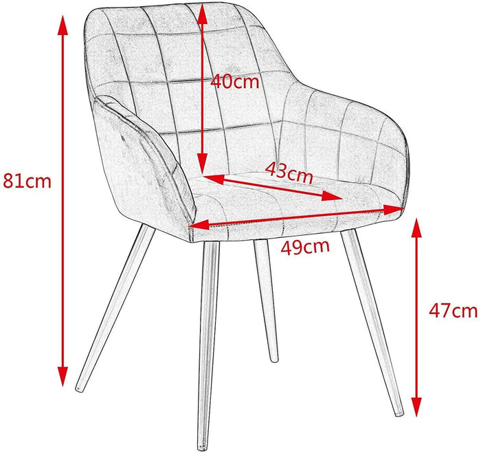 Sedia per sala da pranzo in tessuto antracite 19_0000041