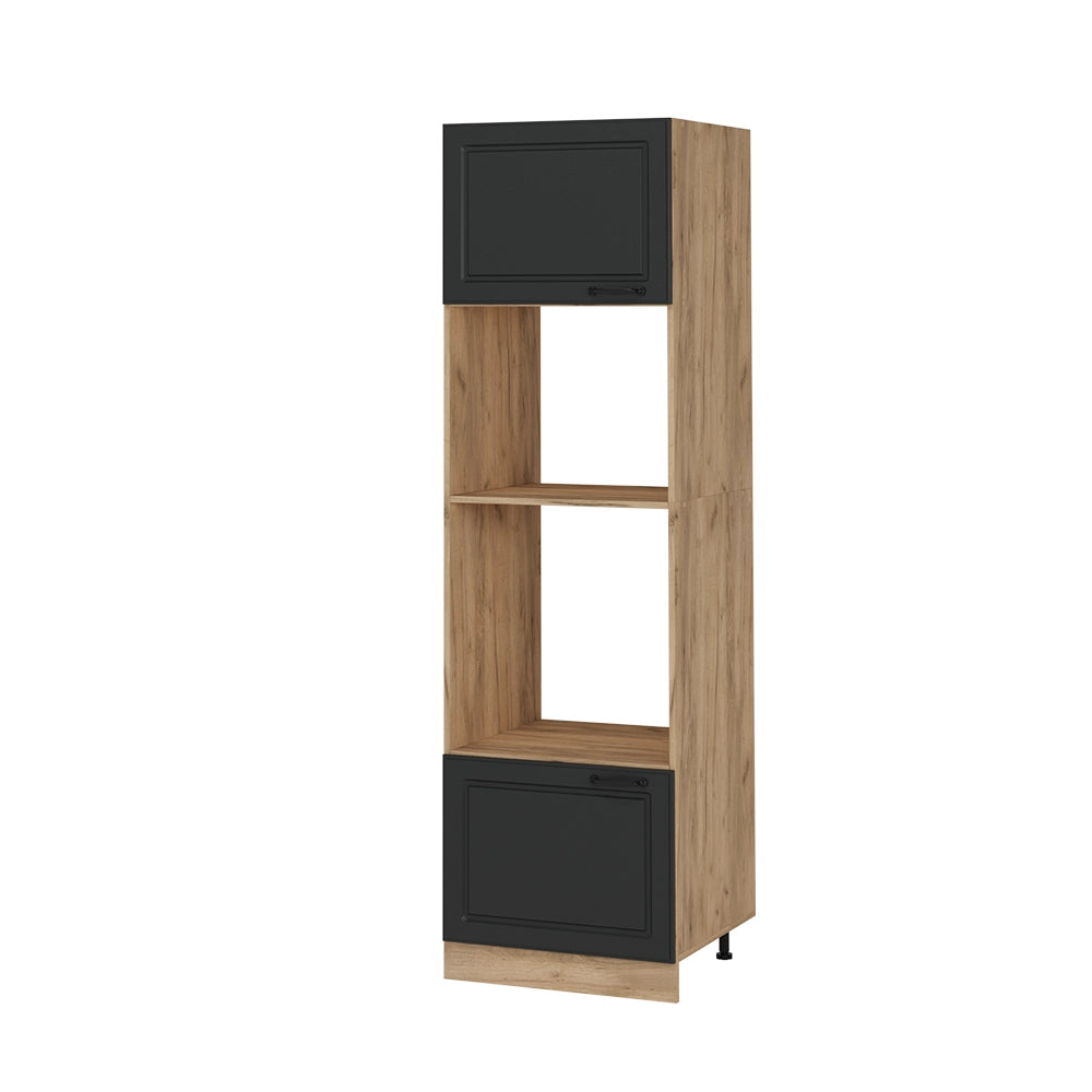 Mobile cucina microonde R-Line Antracite rustico/Rovere dorato 60 cm Vicco