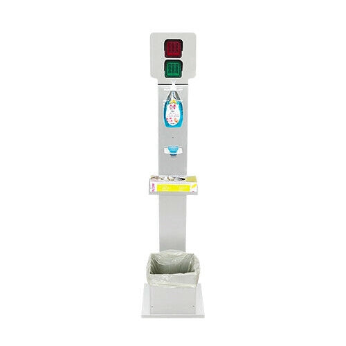 KIT PIANTANA TOTEM IGIENIZZANTE DISPENSER GEL PORTA GUANTI CESTINO CON SEMAFORO